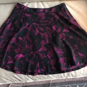 The Limited Purple & Black Floral Skirt